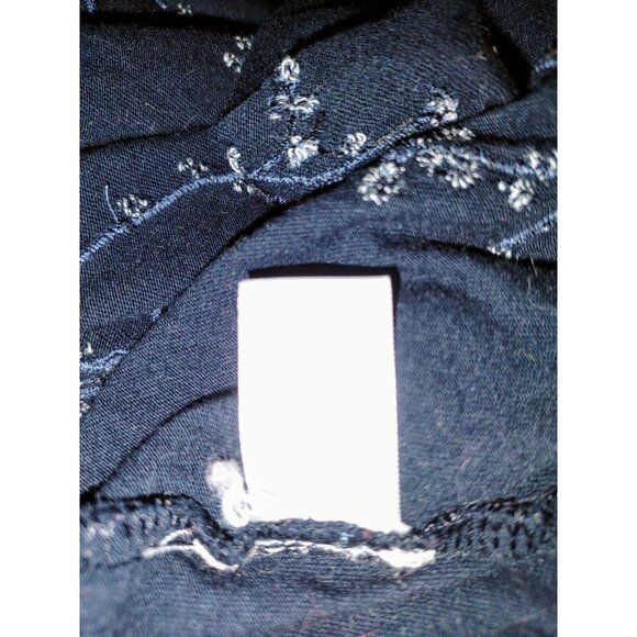 J.Jill Embroidered Top Blue Womens Size Large 3/4 Sleeves - Picture 9 of 9